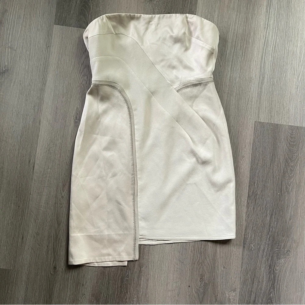 bcbg white asymmetrical dress BCBGMaxAzria | Dresses | Bcbg Max Azria Runway Strapless Ivory Asymmetrical  Dress Bridal Wedding Size 2